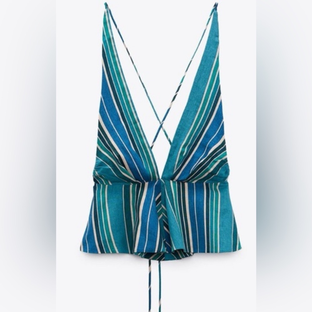 Zara striped halter XS